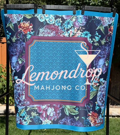 Sapphire Blooms Mahjong Mat - Mahjong Mat