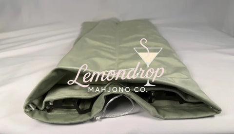 Velvet Mahjong Rack Storage Bag - Sage Green