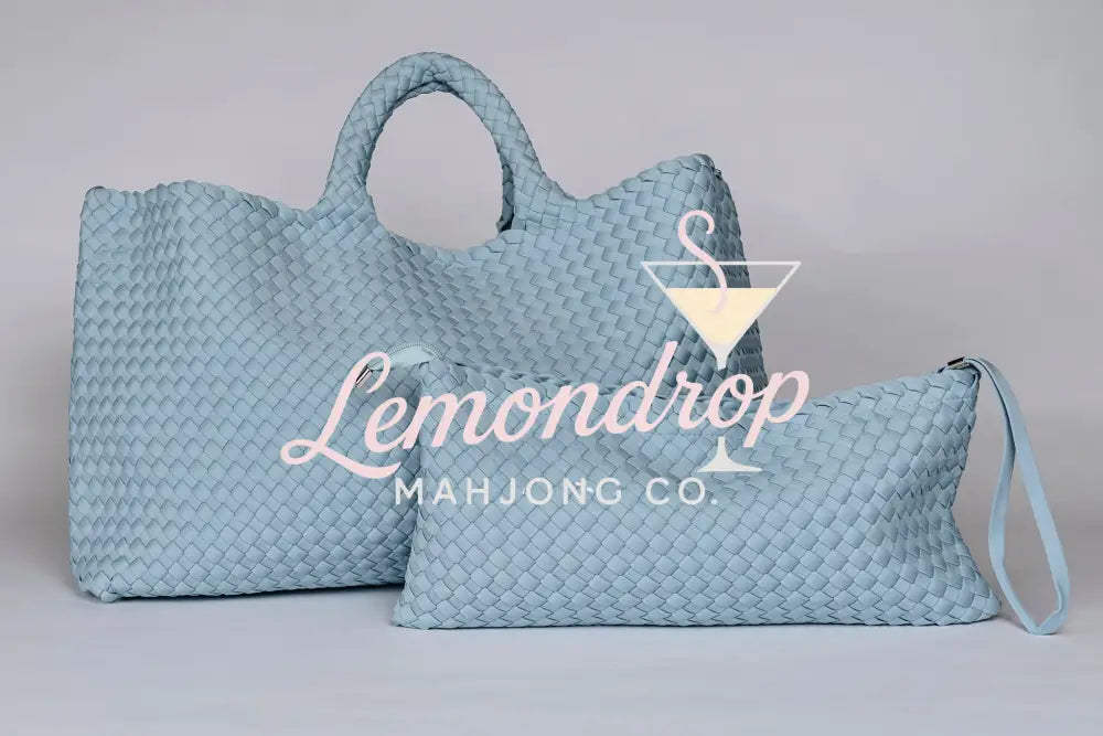 Woven Neoprene Mahjong Carry All Bag & Pouch - Lemondrop Mahjong Co