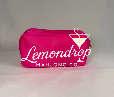 Zippered Nylon Tile Bag - Hot Pink