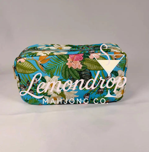 Zippered Nylon Tile Bag - Tropical Blue
