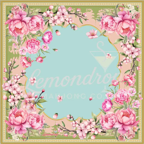 Pretty in Peonies Mat - Mahjong Mat