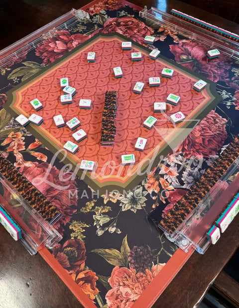 Garnet Blooms Mahjong Mat - Mahjong Mat