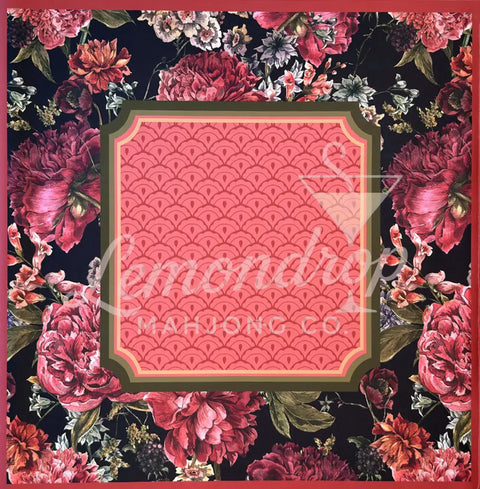 Garnet Blooms Mahjong Mat - Mahjong Mat