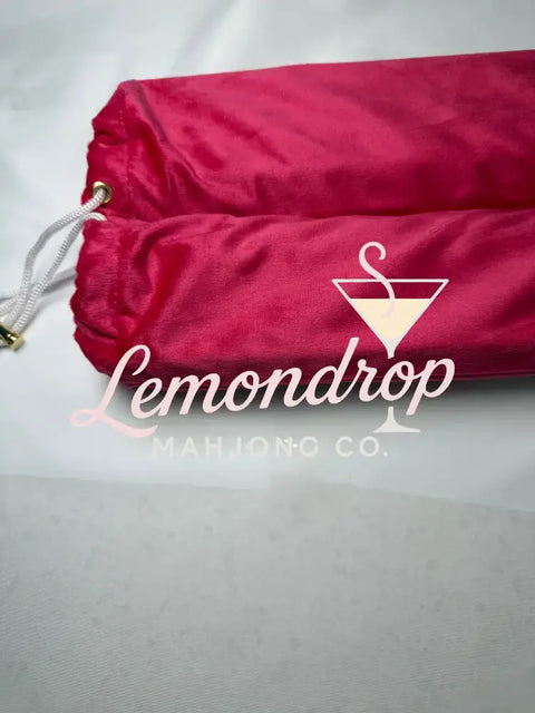Velvet Mahjong Rack Storage Bag - Raspberry - accessories