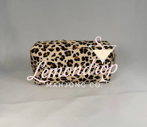 Zippered Nylon Tile Bag - Animal Print